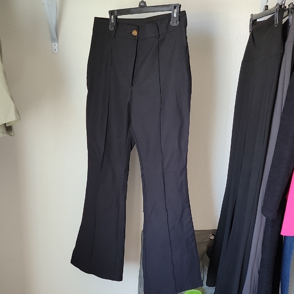 SHEIN Black Flared Trousers